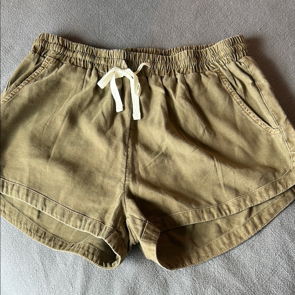 Billabong Green Athletic Shorts Lightweight Elastic Waistband